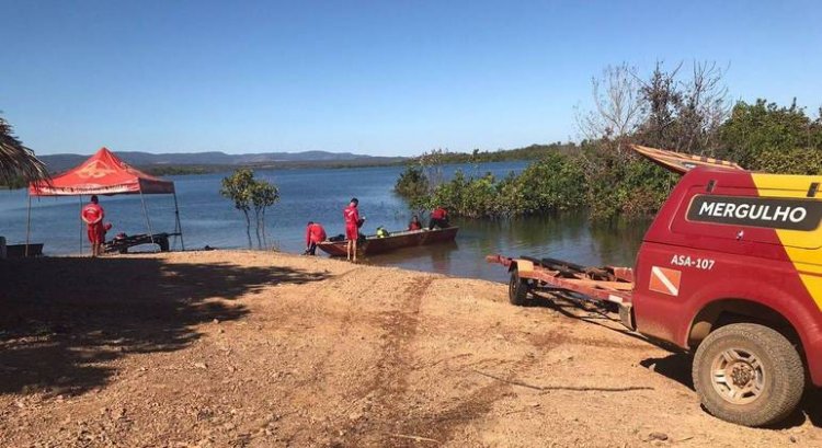 Corpo de policial que estava desaparecido após canoa naufragar  é encontrado por Bombeiros no Lago Serra da Mesa