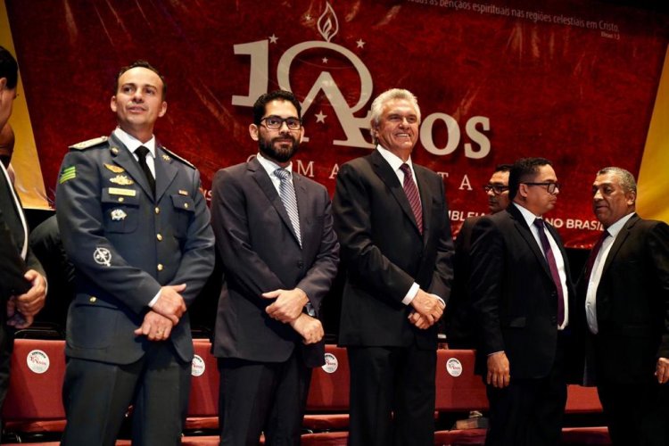 Governador  Ronaldo Caiado participa de evento  do Ministério Seta que celebra mais de um século  das Assembleias de Deus no país