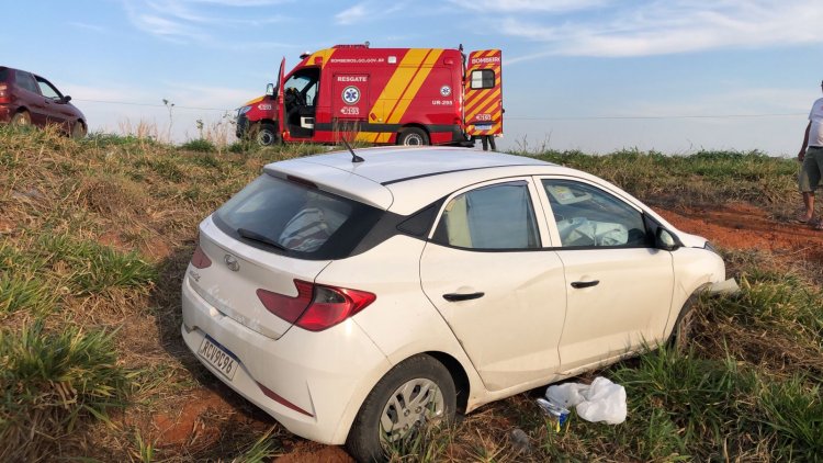 Formosa-GO: Duas pessoas ficam feridas em acidente na BR-020, no Distrito do Bezerra