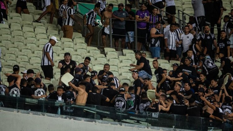 Ceará empata com Cuiabá em jogo encerrada após briga da torcida e invasão no Castelão