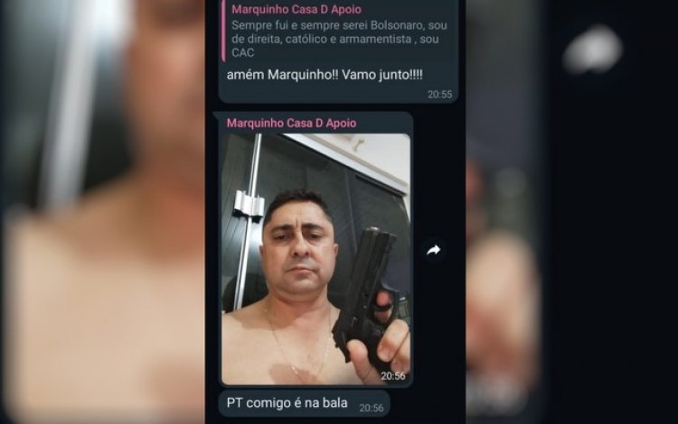 Vereador do PSB de Quirinópolis posta foto segurando arma e escreve em grupo: 'PT comigo é na bala'; MP investiga