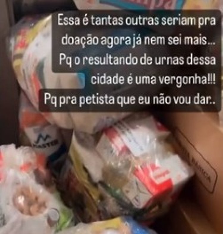 Moradora de Posse cancela doação de alimentos após vitória de Lula