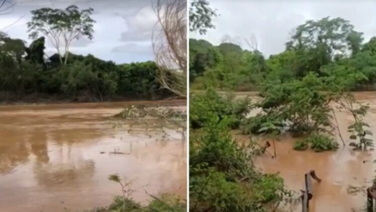 Zona rural de Niquelândia-GO fica ilhada após fortes chuvas