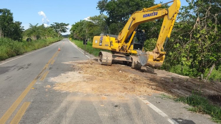 Goinfra executa ação emergencial na GO-118, em Campos Belos