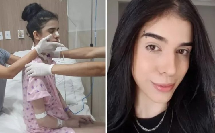 Jovem internada por cheirar pimenta já se senta durante fisioterapia