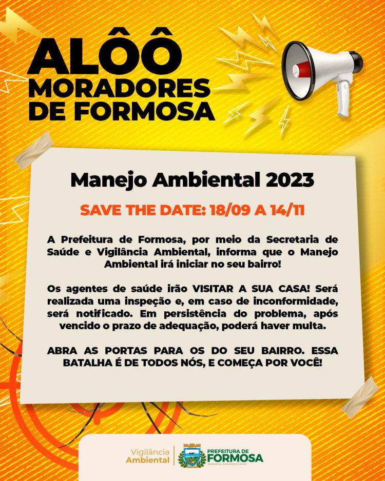 Prefeitura de Formosa inicia campanha de conscientização ambiental