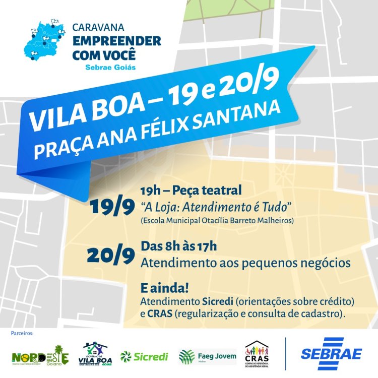 Caravana Empreender com Você chega a Vila Boa com atendimento gratuito para pequenos negócios