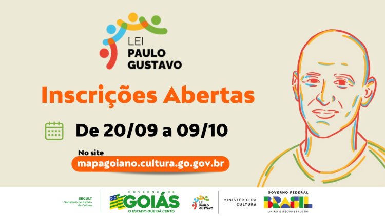 Governo de Goiás abre inscrições para editais da Lei Paulo Gustavo