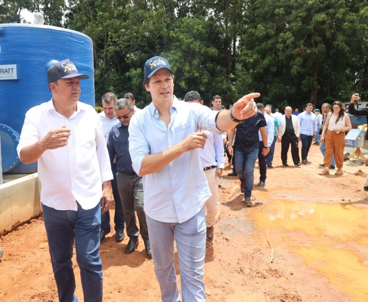 Daniel Vilela visita obras de tratamento de água em Caldas Novas