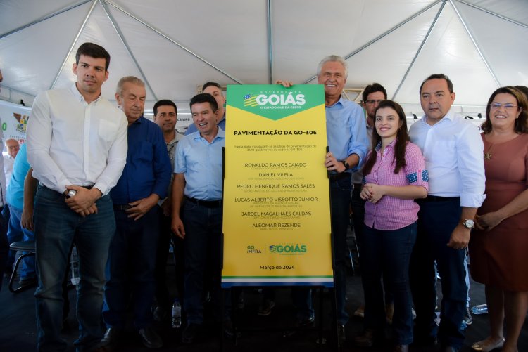 Em Mineiros, Caiado inaugura pavimentação de trechos das GOs 306 e 341