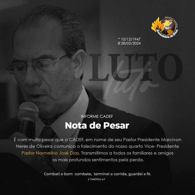 Homenagem ao Pastor Normelino José Dias