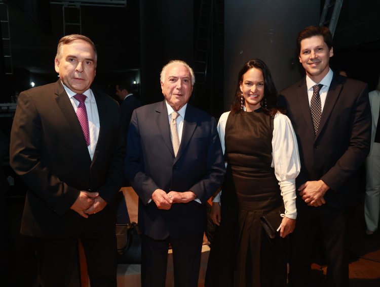 Daniel Vilela recepciona ex-presidente da República, Michel Temer, em Goiânia