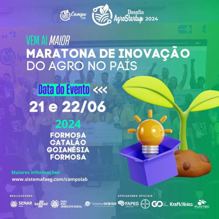 Desafio AgroStartup 2024: maior maratona de inovação no agro do país começa  neste fim de semana