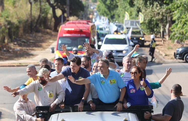 Daniel Vilela e Sandro Mabel lideram grande carreata em Goiânia e destacam apoio dos eleitores