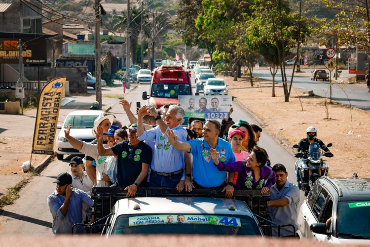 Caiado lidera carreata de Mabel na região Oeste de Goiânia