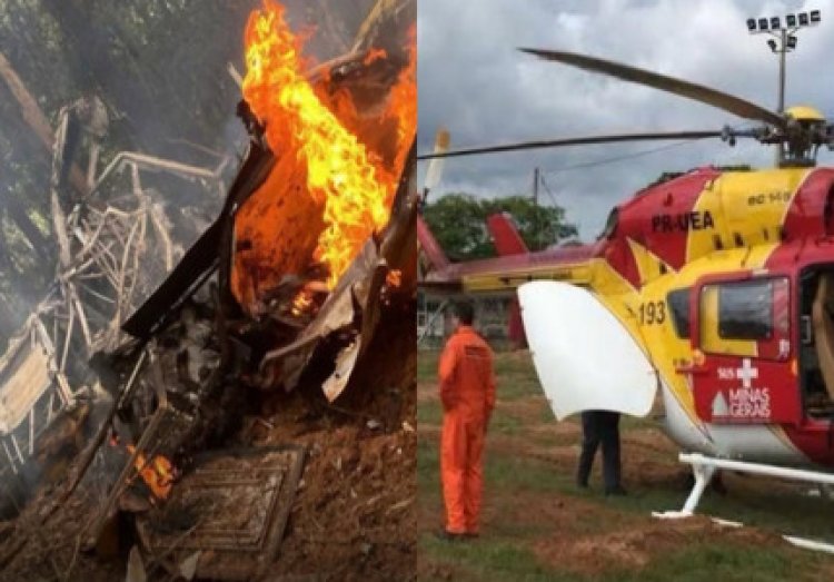 Helicóptero do Corpo de Bombeiros cai durante operação de resgate e mata seis ocupantes