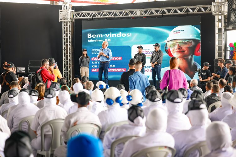 Caiado inaugura nova planta da Minerva Foods em Mineiros e destaca impacto econômico para Goiás