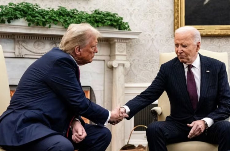 Trump se encontra com Biden na Casa Branca e promete “transição suave” para novo governo